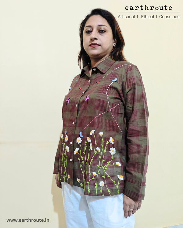 Daisy Hand Embroidered Shirt