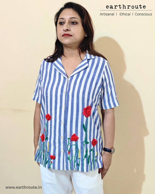 Tulip Hand Embroidered Shirt