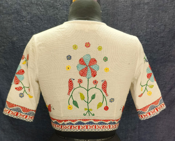 Pakhi Nakshi Kantha Blouse
